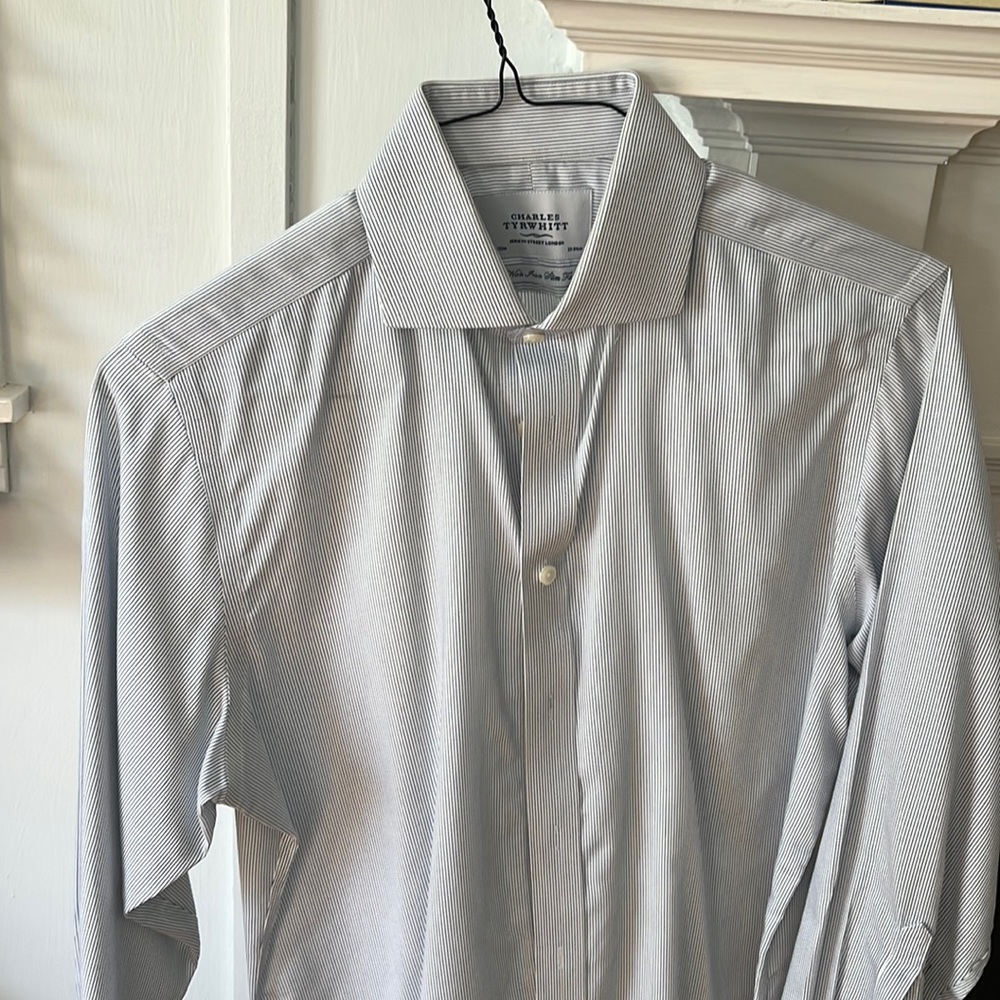 Charles Tyrwhitt Non-Iron Slim Fit 15.5/33 Striped Dress Shirt